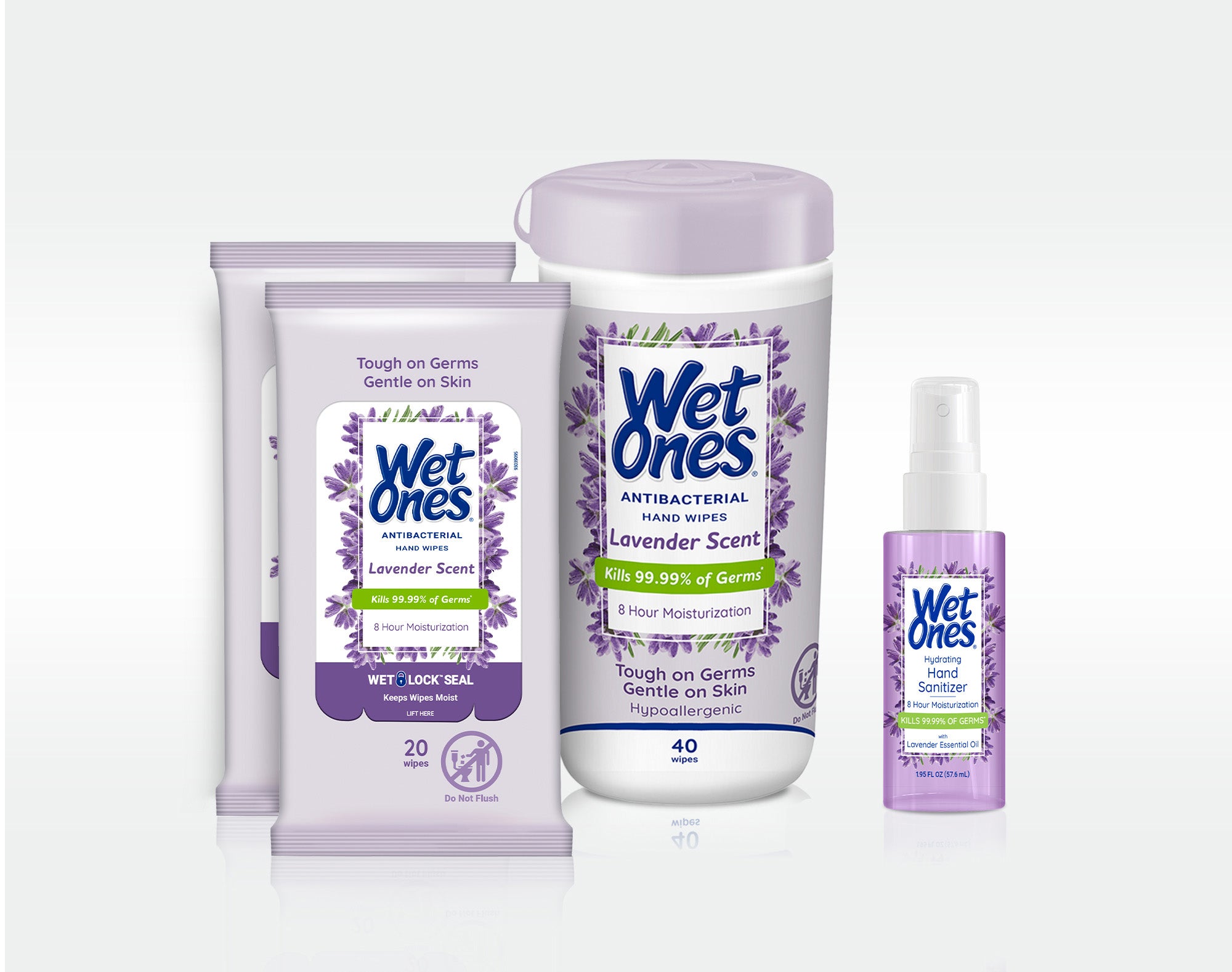 Wet Ones Hand Wipes, Lavender Scent, Antibacterial - 20 ea