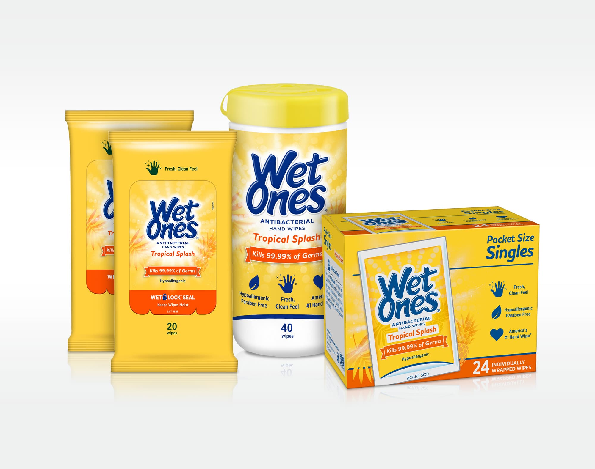 Save on Wet Ones Tropical Splash Antibacterial Hand Wipes Order